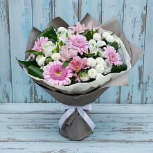Букет цветов из:  Герберы, Альстромерии и Хризантемы в Верх-Туле