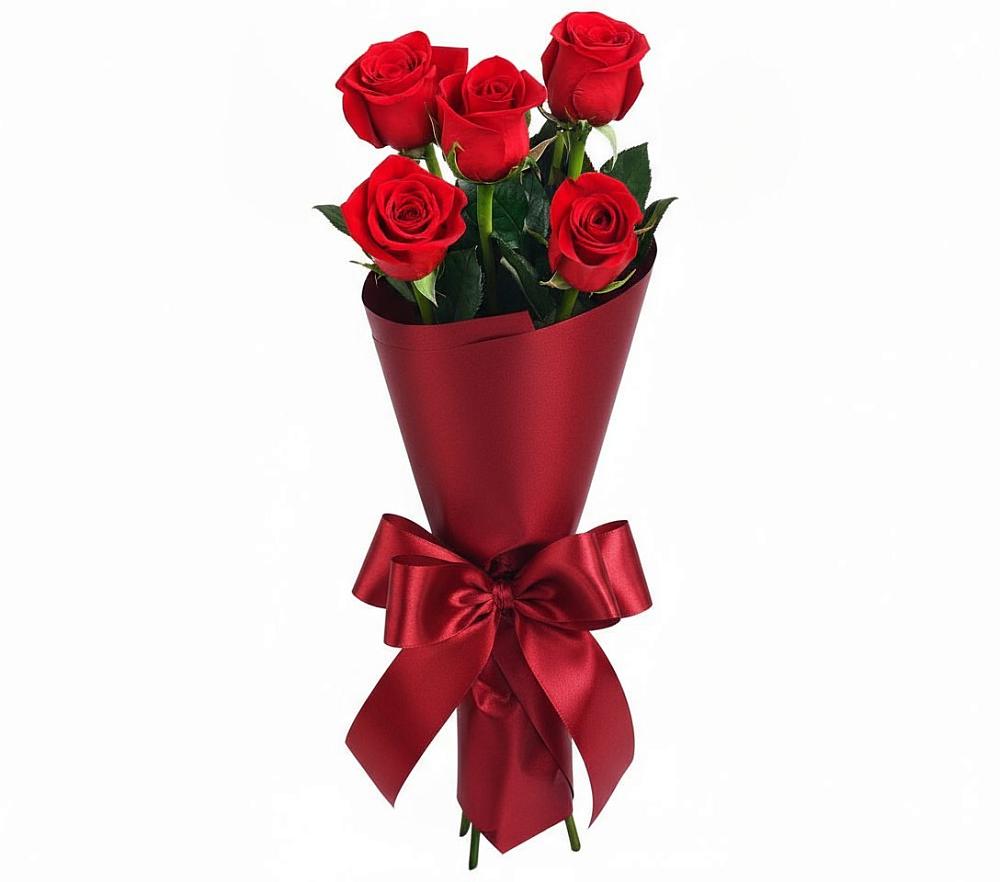 Букет 5 Красных роз Эдлесс Лав в Верх-Туле