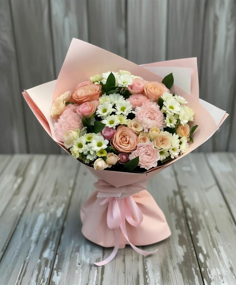 Букет цветов из: Гвоздики, Розы и Хризантемы в Верх-Туле