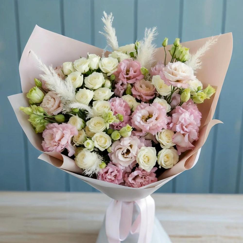 Букет цветов из: Альстромерии и Розы в Верх-Туле