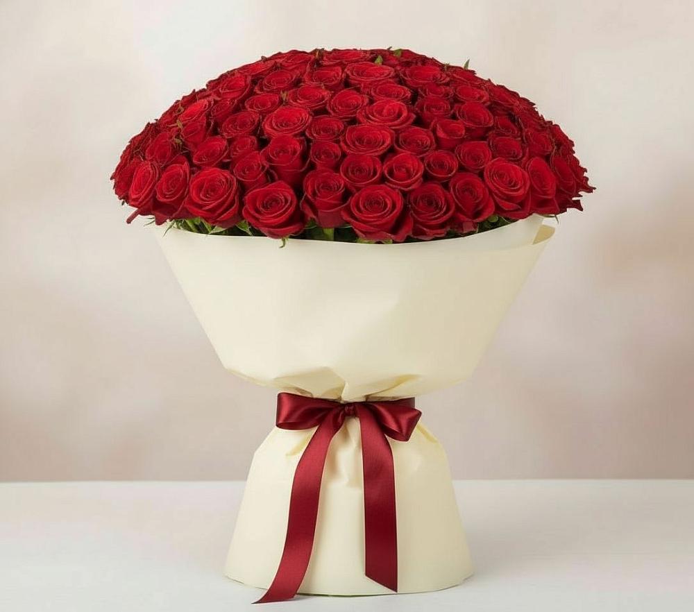 Букет 101 Красная роза Милано в Верх-Туле