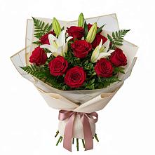 Букет цветов из:  Лилии и Розы в Верх-Туле