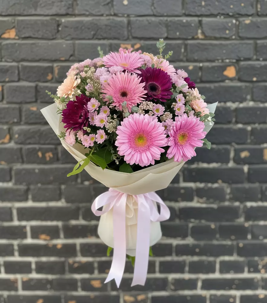 Букет цветов из: Герберы и Хризантемы в Верх-Туле