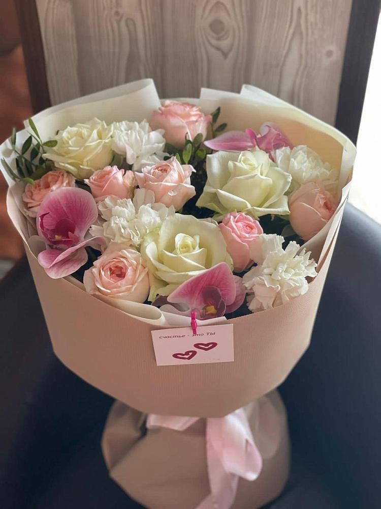 Букет цветов из: Орхидеи, Розы и Гвоздики в Верх-Туле