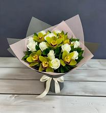 Букет цветов из:  Орхидеи и Розы в Верх-Туле