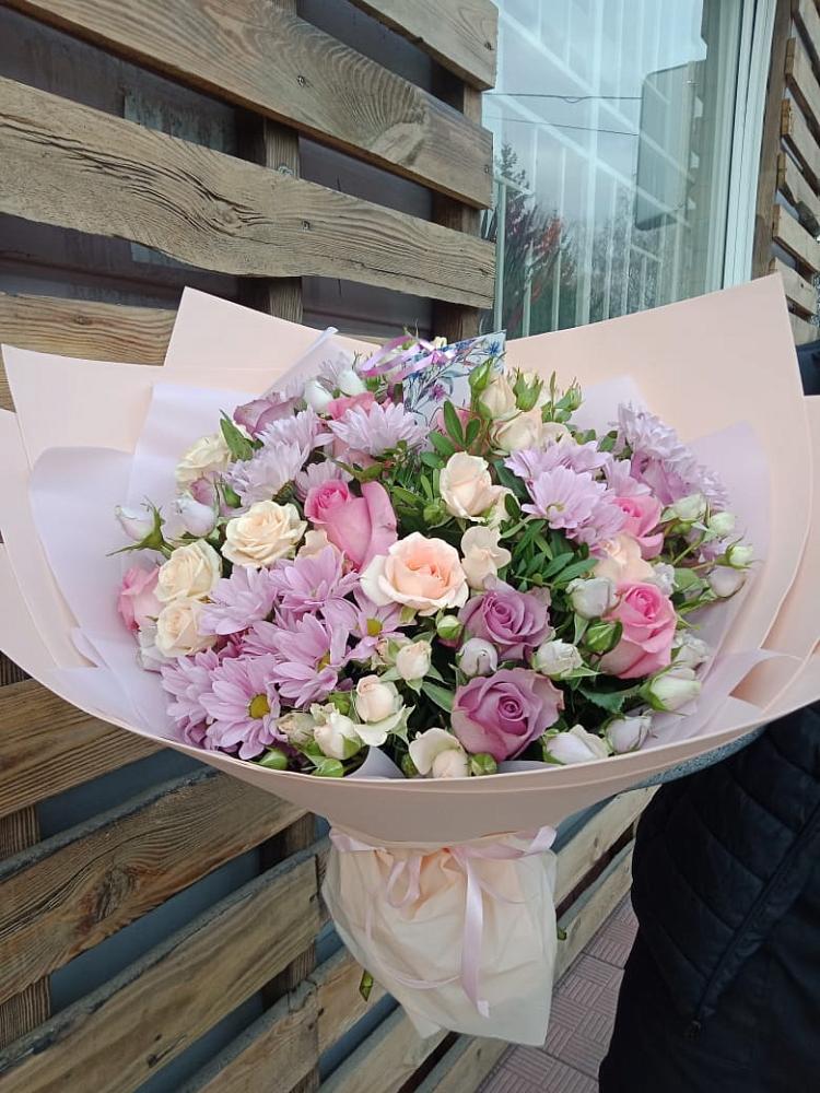 Букет цветов из: Розы и Хризантемы в Верх-Туле