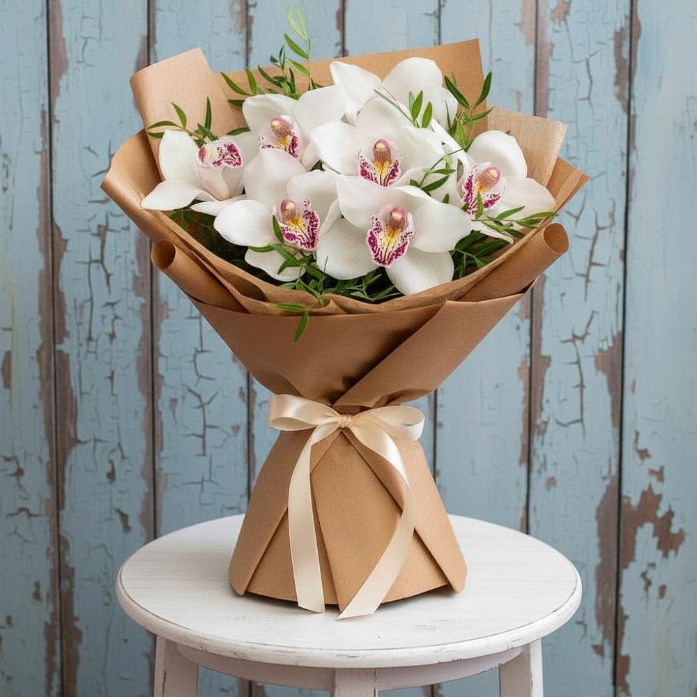 Букет цветов из: Орхидеи и Розы в Верх-Туле