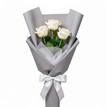 Букет 3 белые розы в Верх-Туле