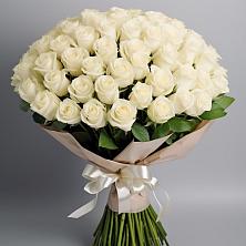 Букет 101 беля роза Белоснежка в Верх-Туле