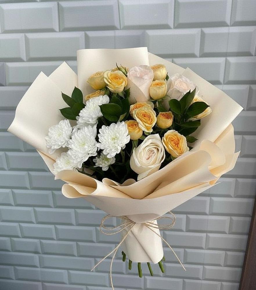 Букет цветов из: Розы и Хризантемы в Верх-Туле