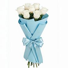 Букет 7 белых роз Проуд в Верх-Туле