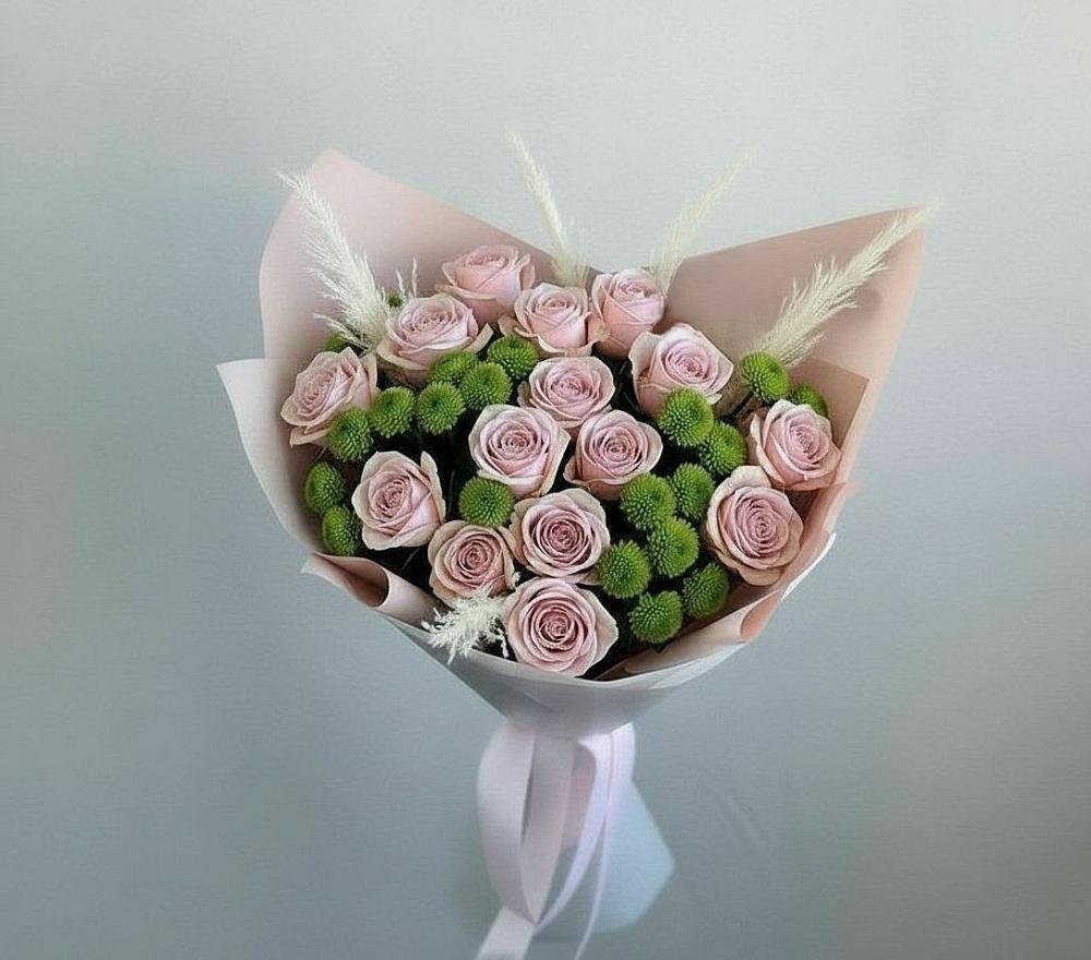 Букет цветов из: Розы и Хризантемы в Верх-Туле