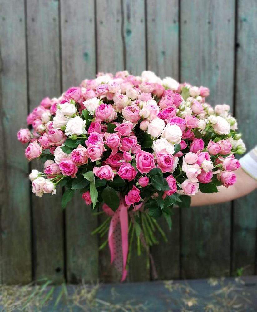 Букет Розовые кустовые розы Натали и Лав Лидия в Верх-Туле