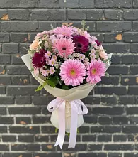 Букет цветов из:  Герберы и Хризантемы в Верх-Туле